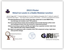 Metal Ion Levels in a Stable Modular Junction